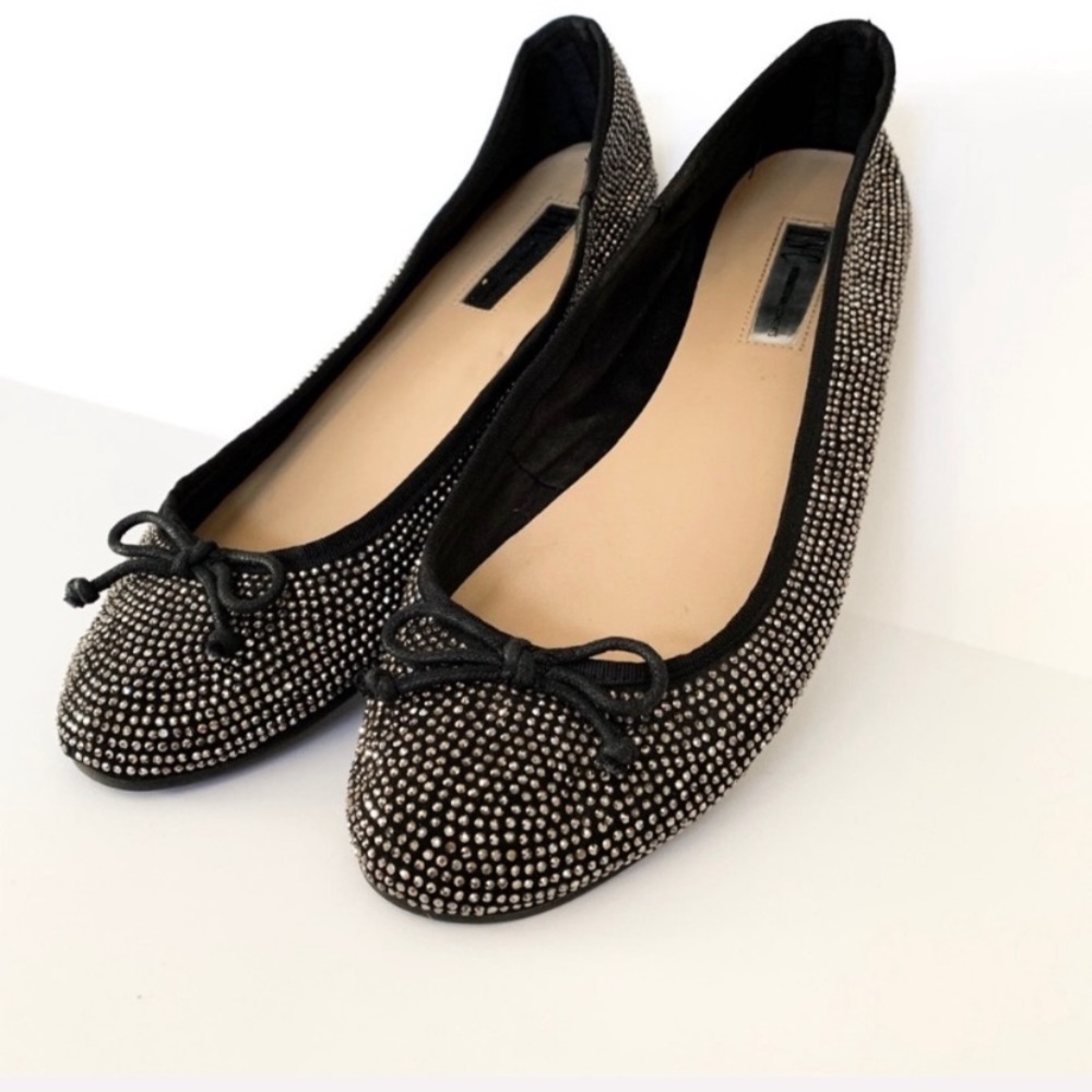 INC International Concepts Black Studded Flats